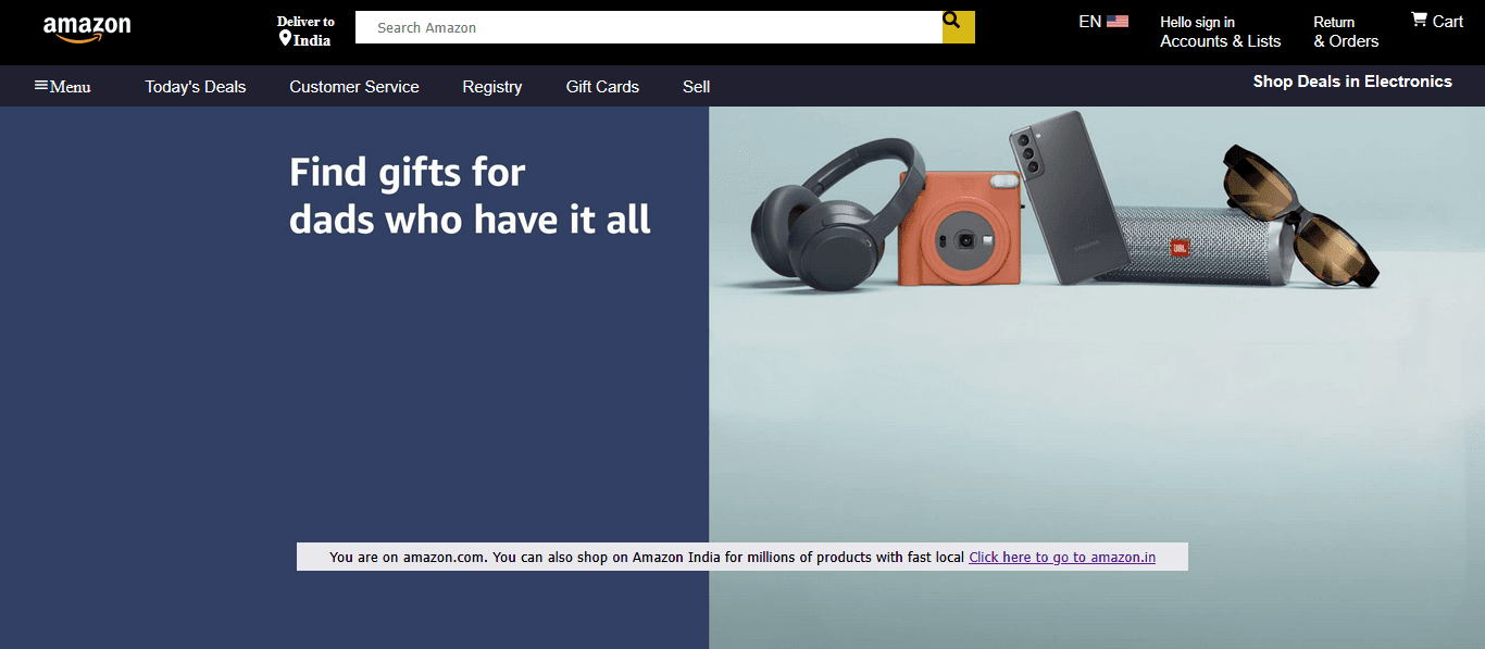 Amazon Landing Page